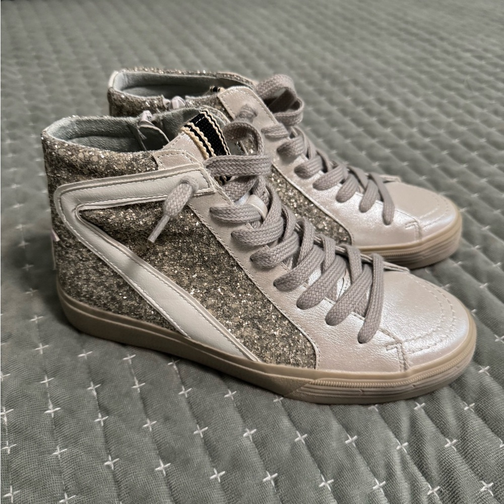 Women's Glitter High-Top Sneakers